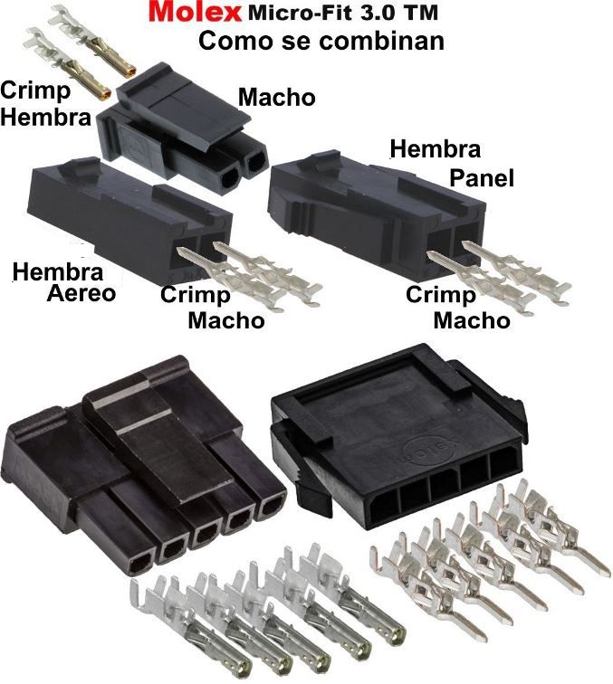 Conectores Molex MX43 MicroFit